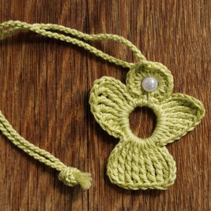 Ange gardien au crochet, vert clair image 8