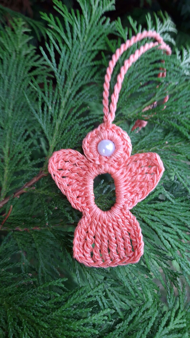 2 crochet Angels Charm salmon image 9