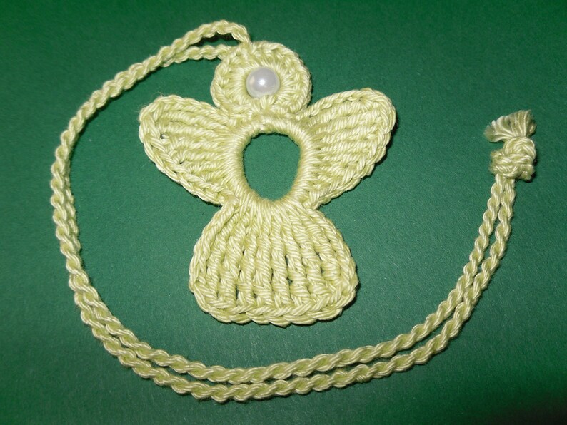 crochet Angel Charm green image 5