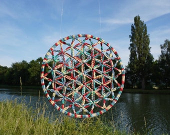 FLOWER OF LIFE crochet Dreamcatcher