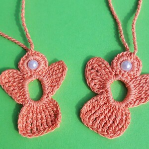 2 crochet Angels Charm salmon image 3