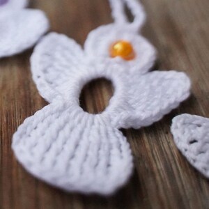 4 Anges au crochet en blanc image 7