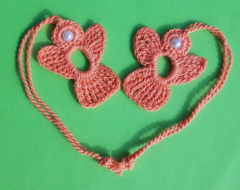 2 crochet Angels Charm salmon image 6