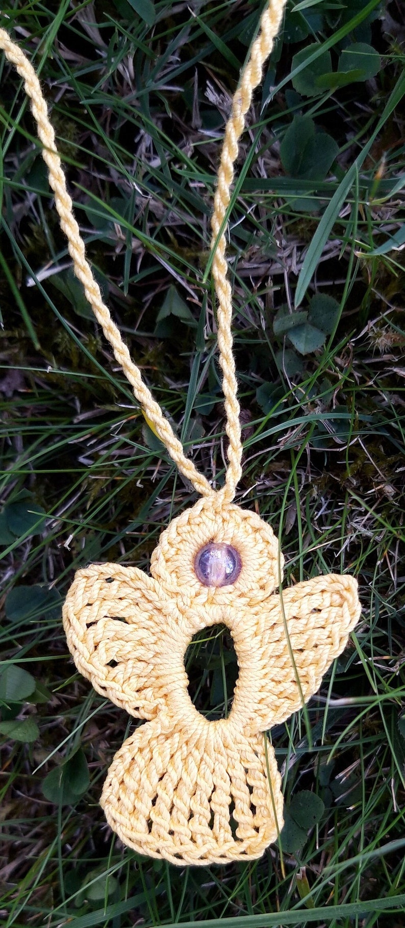 6 Anges au crochet en jaune image 10