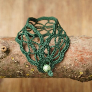 crochet Anklet, Bracelet green
