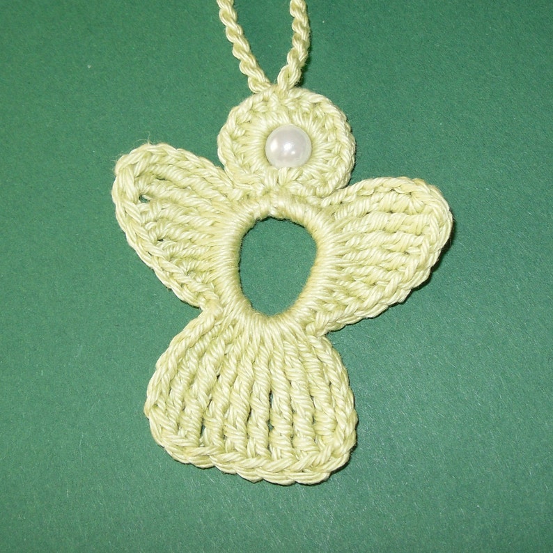 crochet Angel Charm green image 1