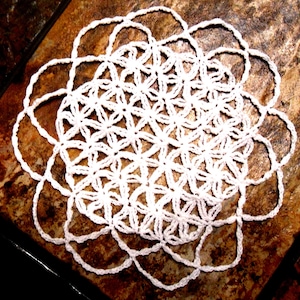 beautiful crochet Doily &quot;FLOWER OF LIFE&quot;