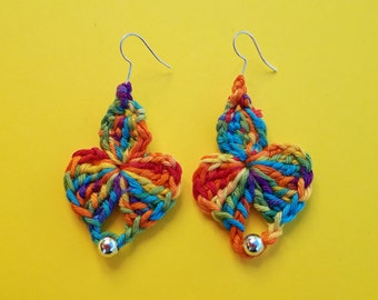 Boucles d'oreilles COEURS au crochet