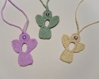 3 crochet Angel Charms