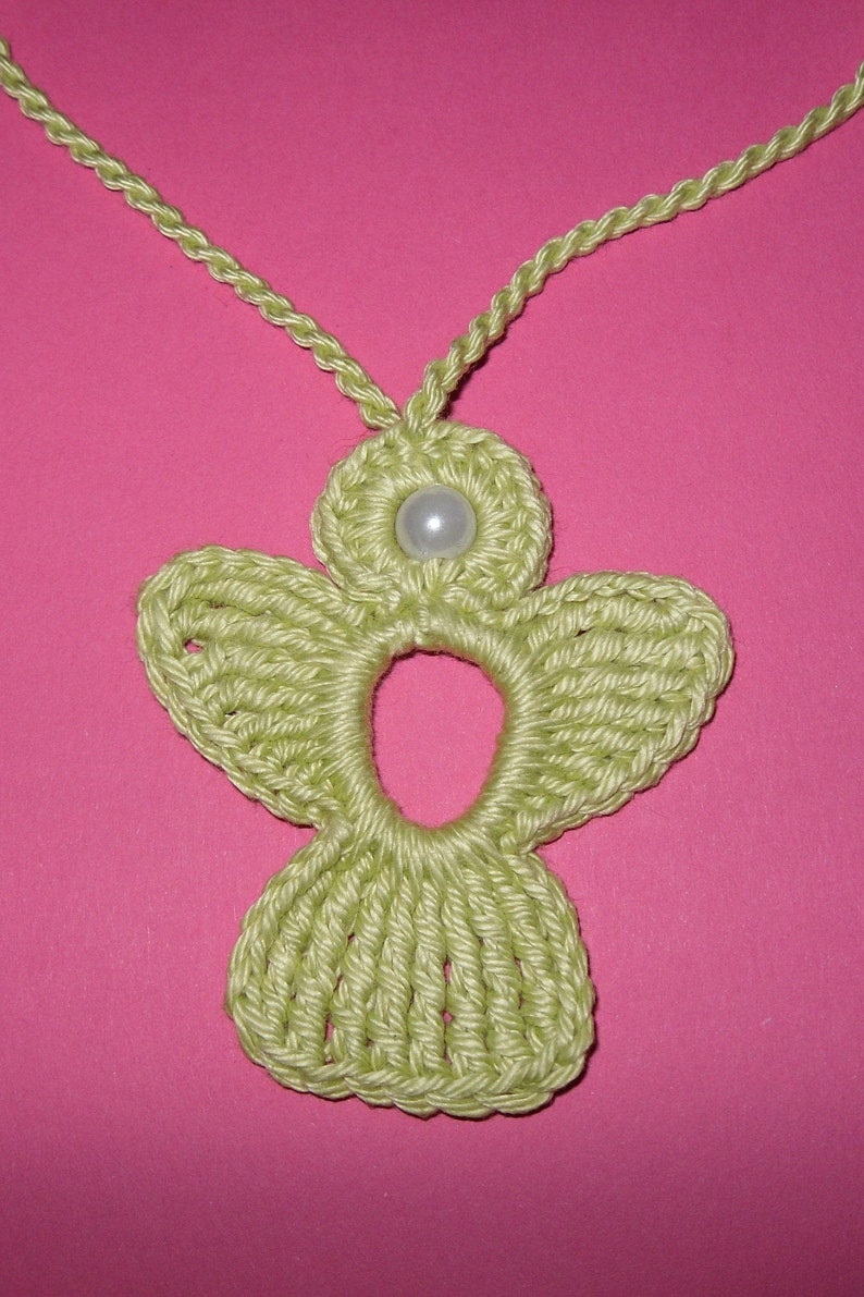 crochet Angel Charm green image 7