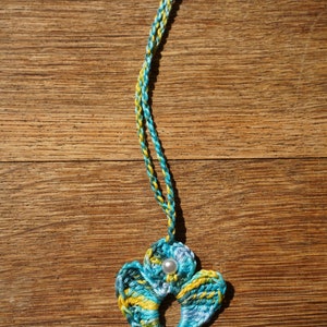 Ange au crochet turquoise jaune image 6