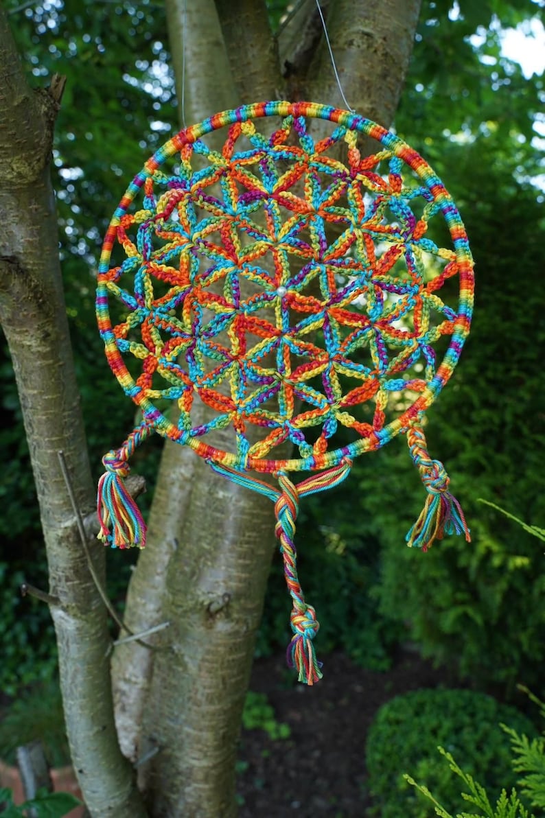 Dreamcatcher crochet FLOWER OF LIFE image 10