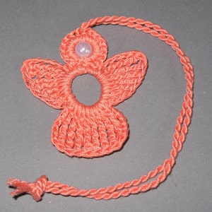 2 crochet Angels Charm salmon image 5