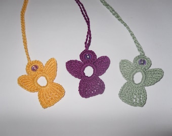 3 crochet Angel Charms