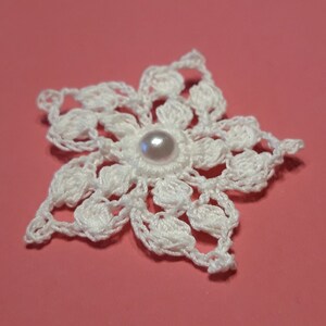 Applique avec dentelle au crochet, blanc image 9