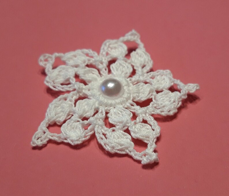 Applique avec dentelle au crochet, blanc image 9