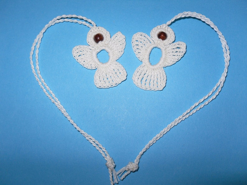 2 Anges au crochet ecru image 5