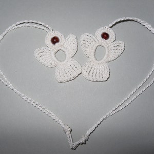 2 Anges au crochet ecru image 6