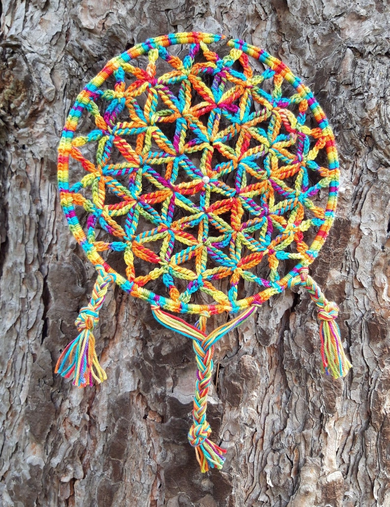 Dreamcatcher crochet FLOWER OF LIFE image 9