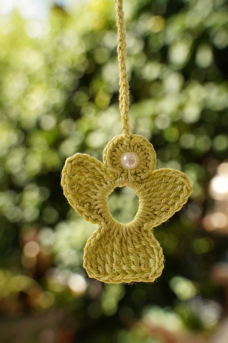 crochet Angel Charm green image 4