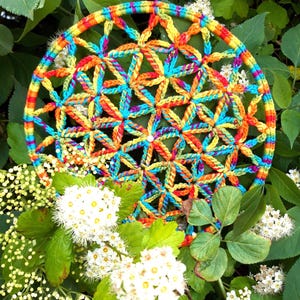 Quadro all'uncinetto per finestra FIORE DELLA VITA