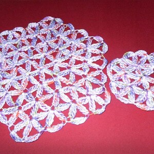 FLOWER OF LIFE gehaakte onderzettersset