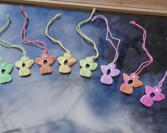 8 Anges au crochet multicolor