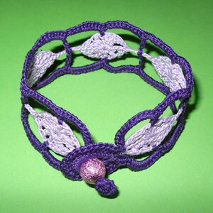 crochet Anklet, Bracelet lilac