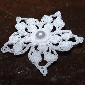 Applique avec dentelle au crochet, blanc image 8