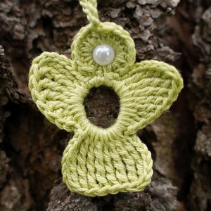 crochet Angel Charm green image 3