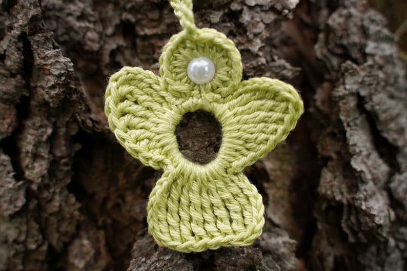 crochet Angel Charm green image 3