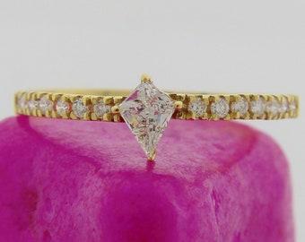 kite Engagement Ring, Solitaire Diamond Ring, Fine Quality Ring, 14k Gold Wedding Ring, Promise Ring, rings for women, diamond engagement