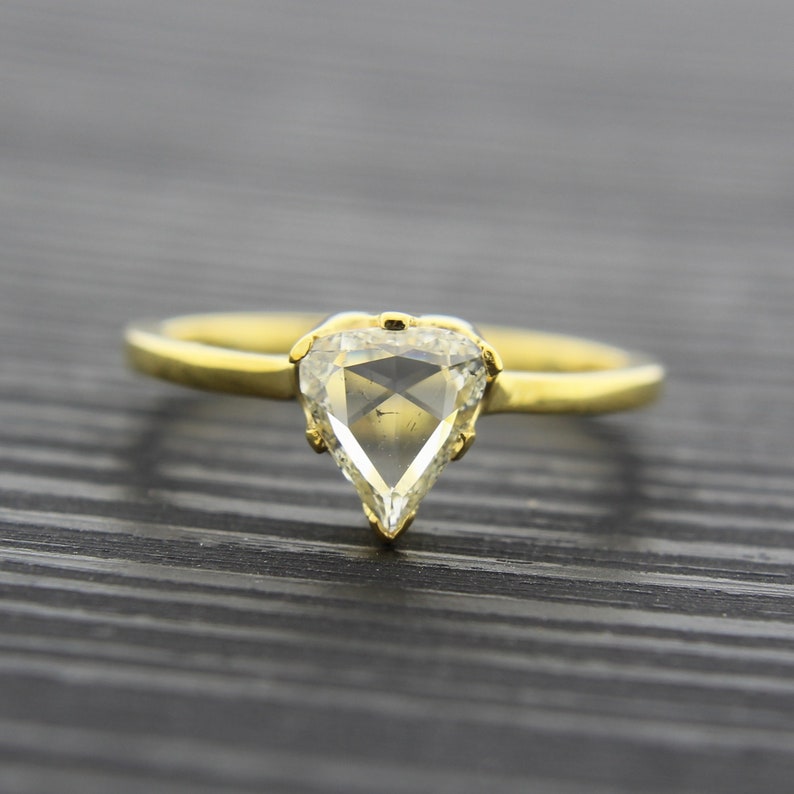 0.65cts Trillion Engagement Ring Trillion Cut Ring Solitaire Etsy