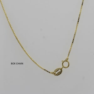 18k Gold Chain in 16 inch and 18 inch, Box Gold Chain and Anchor Gold Chain.