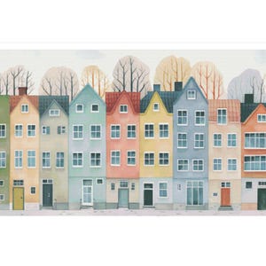 Muster für kleine Häuser, Kreuzstichhäuser, Kreuzstich, Stadt, Zuhause, kleine Kreuzstichhäuser, nordische Häuser, Straße, Stadt, Stadtmuster