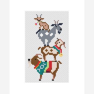 Goat cross stitch, cross stitch goat, cross stitch goats pattern, cross stitch, farm pattern, easy cross stitch, farm animal cross stitch