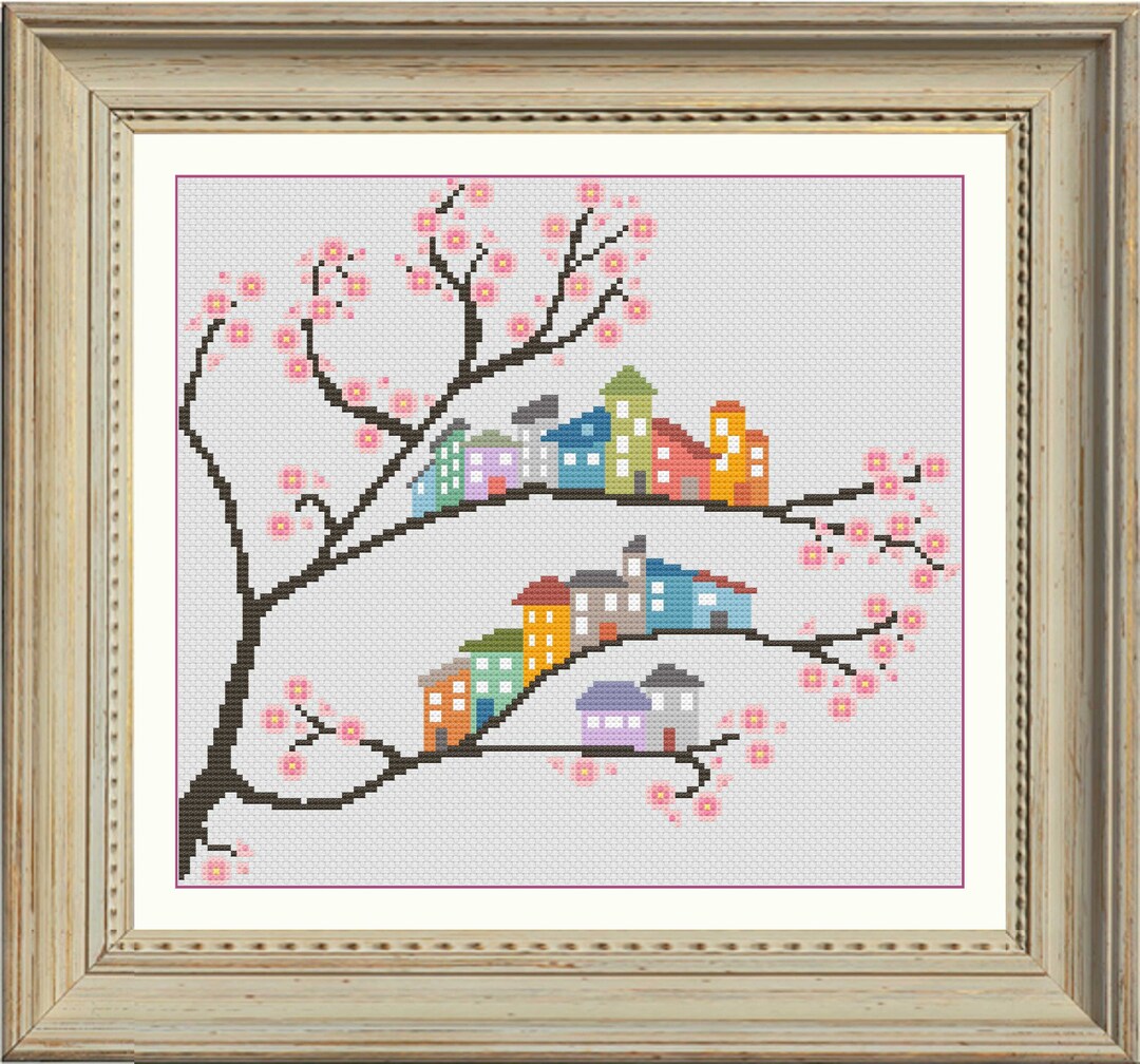 Cross Stitch Houses, Cross Stitch Garden, Cross Stitch House, Houses to