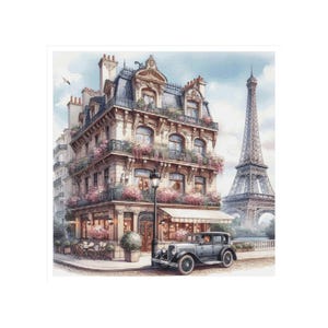 Paris cross stitch, Eiffel tower pattern, France cross stitch, France, cross stitch, Paris, city pattern, romantic pattern, Eiffel Tower