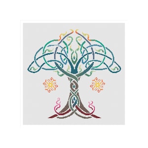 Life tree cross stitch, magic cross stitch, celtic cross stitch, cross stitch tree, celtic, celtic tree, pattern tree, cross stitch, tree