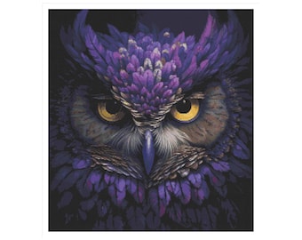 Owl cross stitch, cross stitch owl, owl pattern, bird pattern, cross stitch bird, cross stitch, owl, bird, night, pattern owl