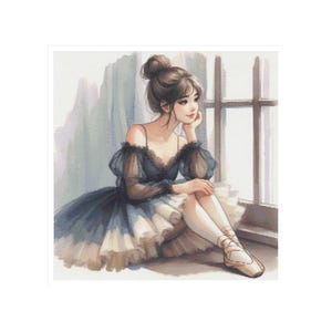 Dance cross stitch, cross stitch ballerina, girl cross stitch, ballet pattern, cross stitch girl, keeper pattern, ballet pattern, Ballerina