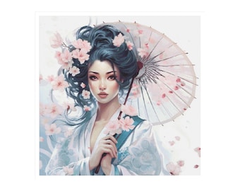 Geisha cross stitch, cross stitch Japan, geisha pattern, woman cross stitch, Japanese cross stitch, Japanese garden, pattern, pattern keeper