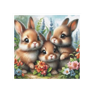 Rabbit pattern, hare cross stitch, rabbit cross stitch, spring, flowers and rabbit, bunny cross stitch, bunny pattern, pattern keeper, hare