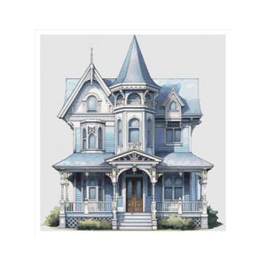 Casa punto de cruz, casa victoriana, mansión punto de cruz, patrón casa victoriana, patron casa, punto de cruz hogar, casa, mansión