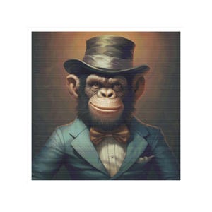 Orangutan cross stitch, monkey pattern, monkey cross stitch, primate cross stitch pattern, monkey, portrait, gorilla cross stitch, Monkey