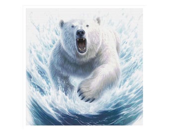 Polar bear pattern, cross stitch bear, white bear pattern, polar bear cross stitch, bear pattern, cross stitch, cross stitch polar bear