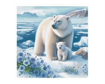 Cross stitch polar bear, cross stitch bears, bear pattern, cross stitch bears, winter pattern, cross stitch polar, cross stitch polar bear