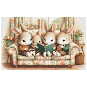 Cross stitch rabbit pattern, rabbit cross stitch, bunny cross stitch, cross stitch pattern, cute cross stitch, pattern, rabbit pattern