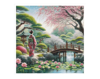 Cross stitch japanese garden, cross stitch geisha, japanese pattern, japanese garden, geisha cross stitch, japanese cross stitch