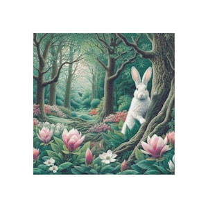 Cross stitch rabbit pattern, rabbit cross stitch, bunny cross stitch, cross stitch pattern, forest cross stitch, keeper pattern